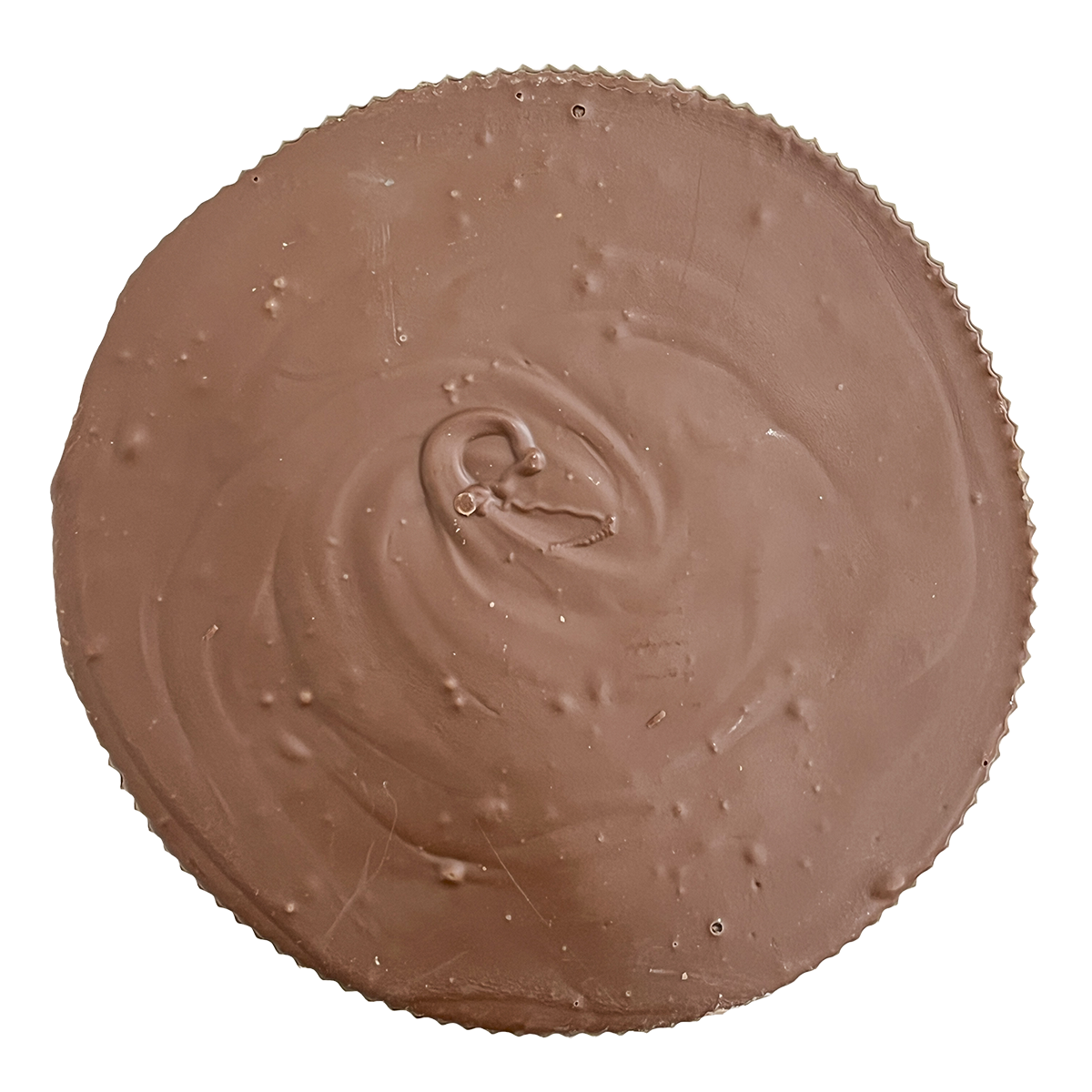 Top view of giant peanut butter cup