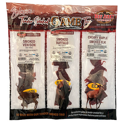 Smoked Elk Venison Buffalo Jerky 3 Pack